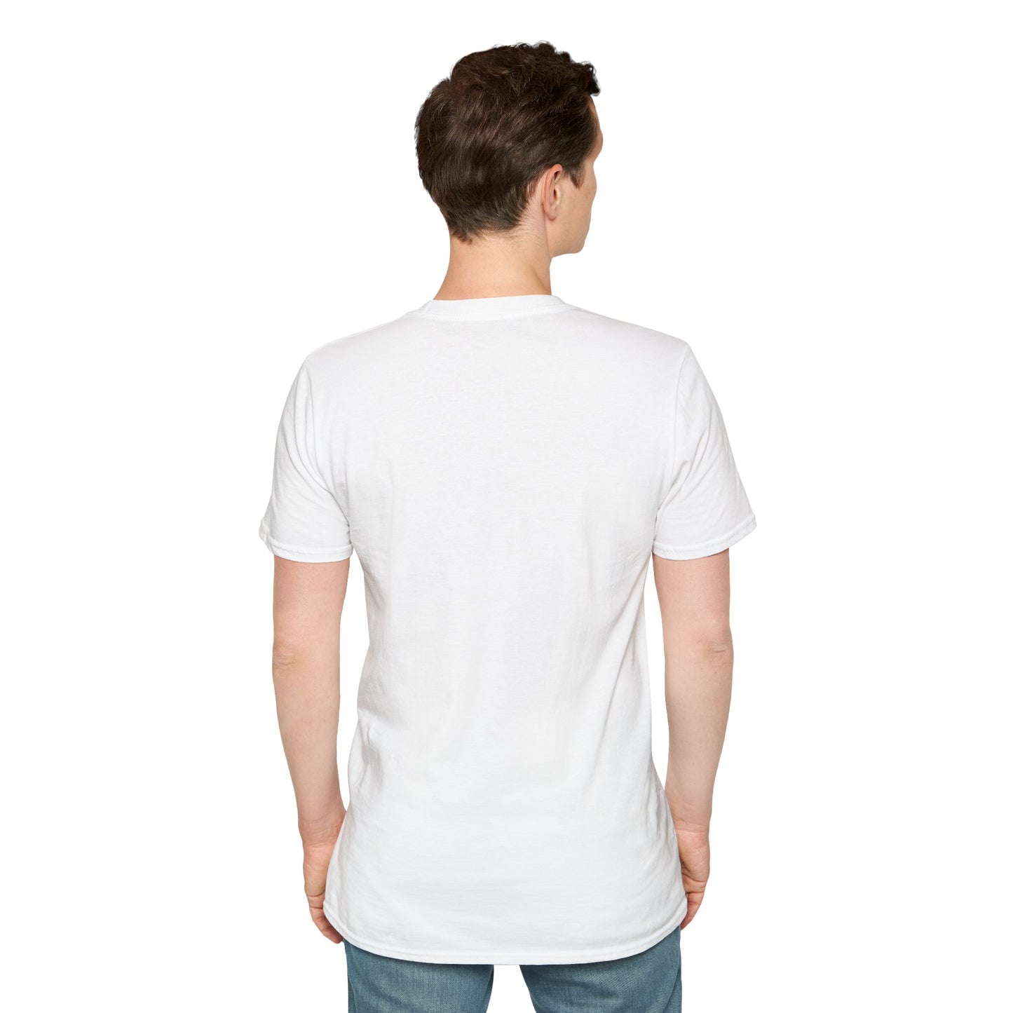 Unisex Softstyle T-Shirt - Peaceful Vibes Graphic Tee with Hebrew Text