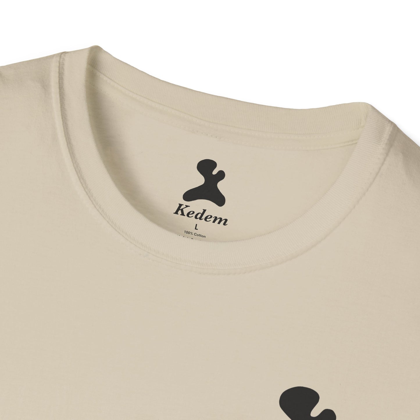 Unisex Softstyle T-Shirt - Peaceful Vibes Graphic Tee with Hebrew Text