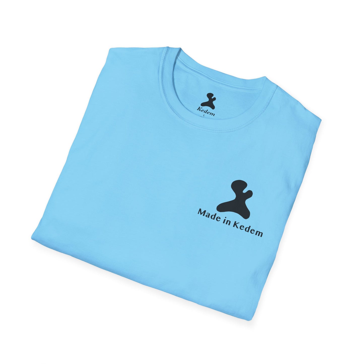 Unisex Softstyle T-Shirt - Peaceful Vibes Graphic Tee with Hebrew Text