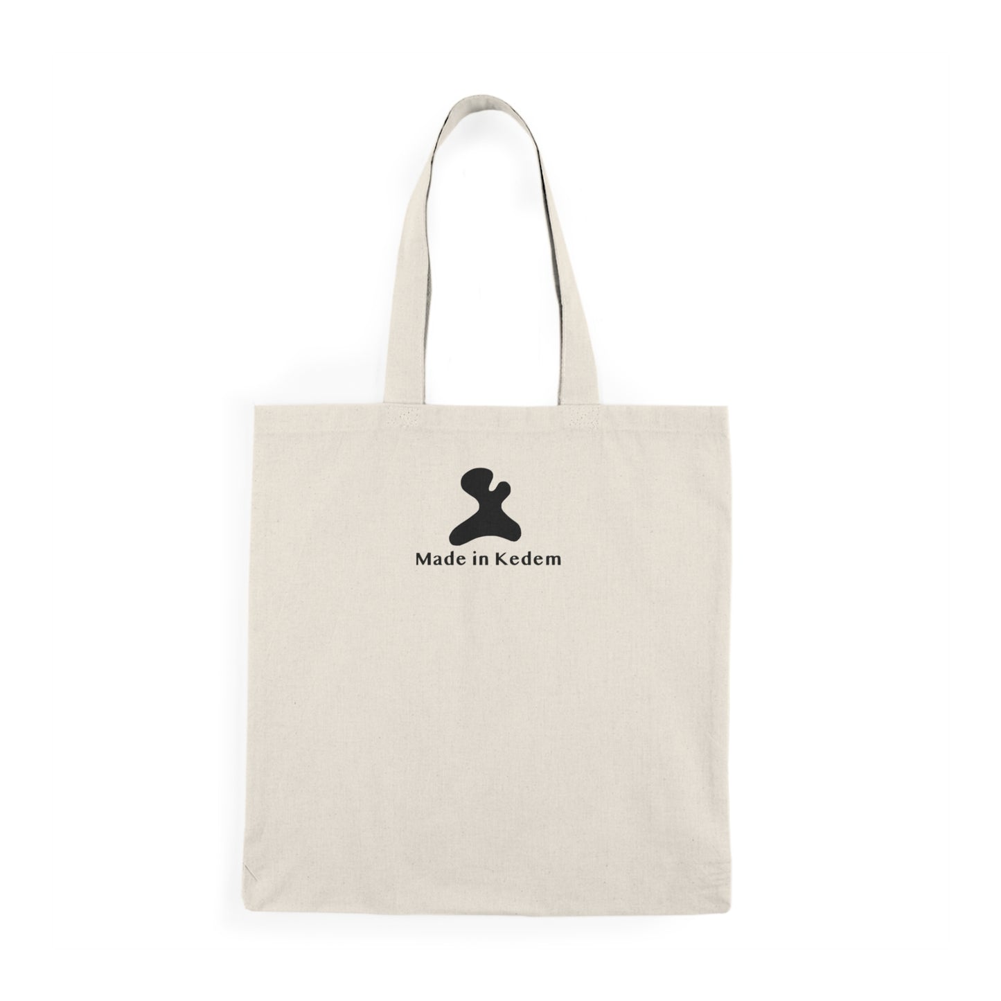 Natural Tote Bag with Israel River & Sea Design, Eco-friendly Shopping Bag, Beach Tote, Gift for Travelers, Sustainable Canvas Bag