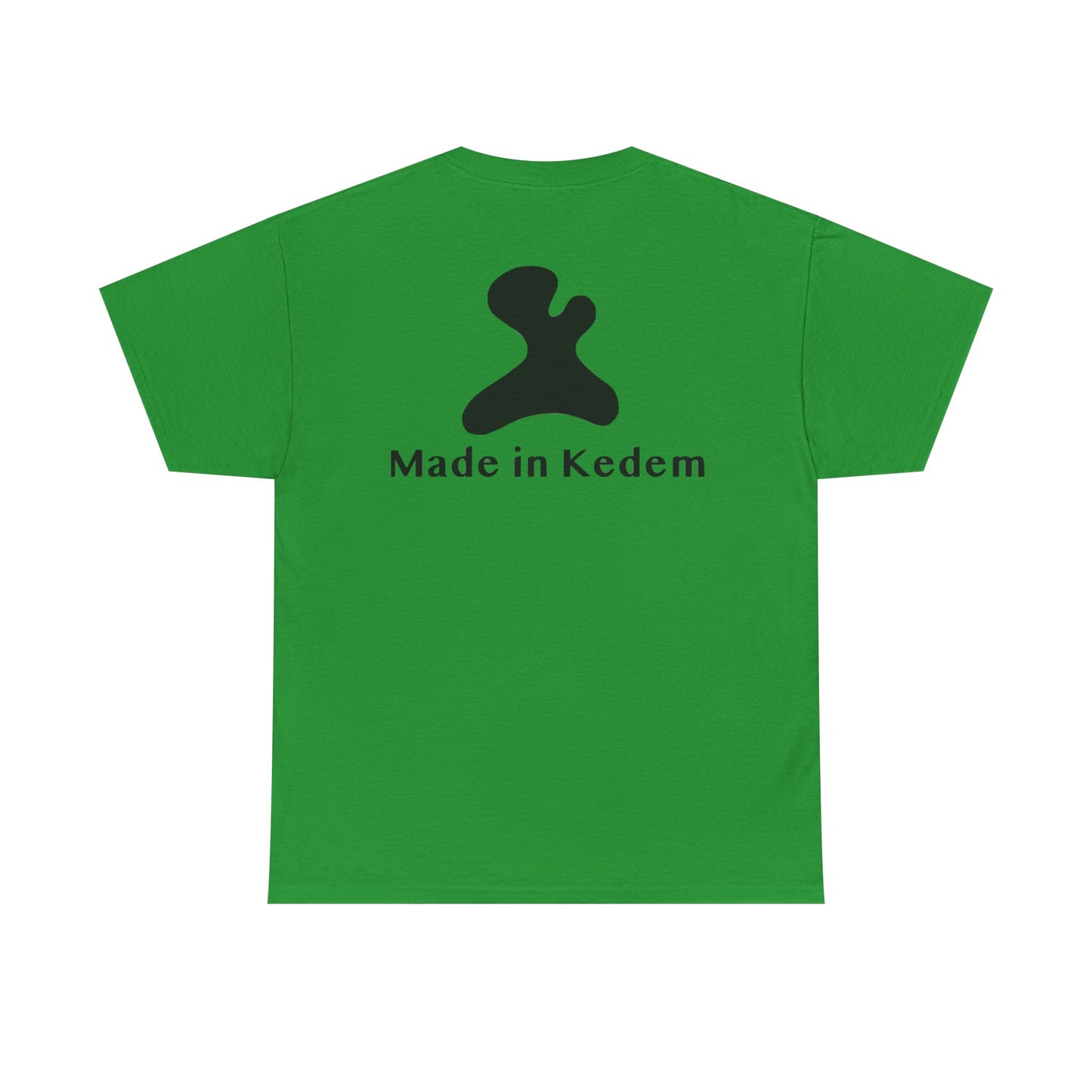 Unisex Heavy Cotton T-Shirt - Made in Kedem logo, Casual Wear, Everyday Outfit, Eco-Friendly Gift, Comfortable Apparel.
