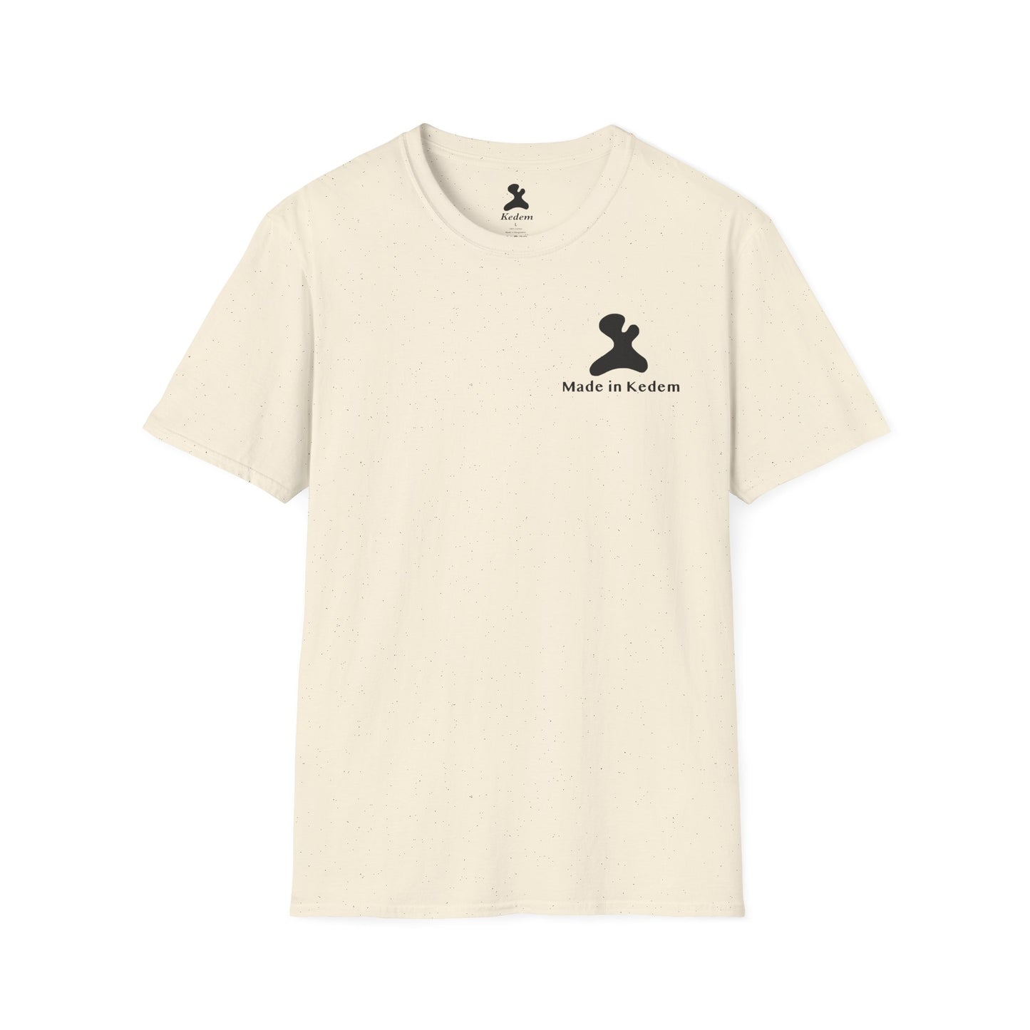 Unisex Softstyle T-Shirt - Peaceful Vibes Graphic Tee with Hebrew Text