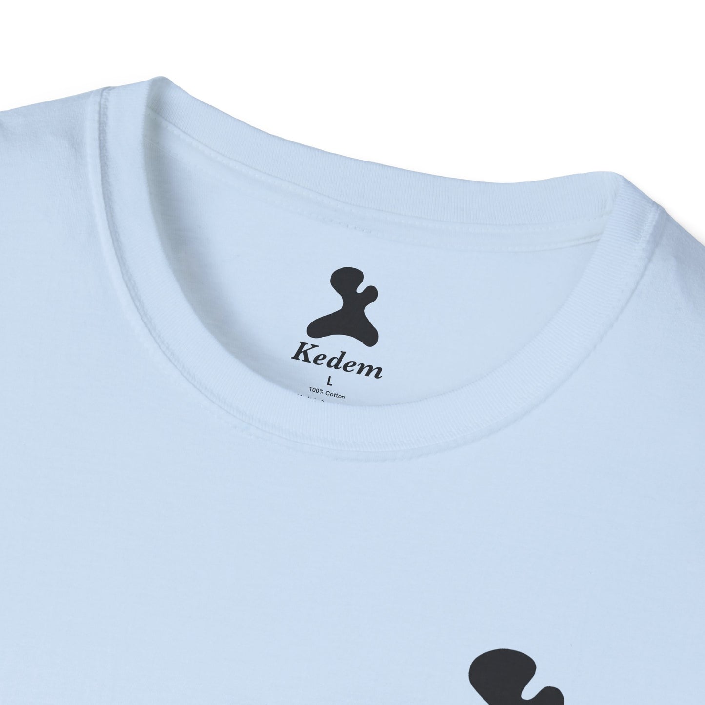 Unisex Softstyle T-Shirt - Peaceful Vibes Graphic Tee with Hebrew Text