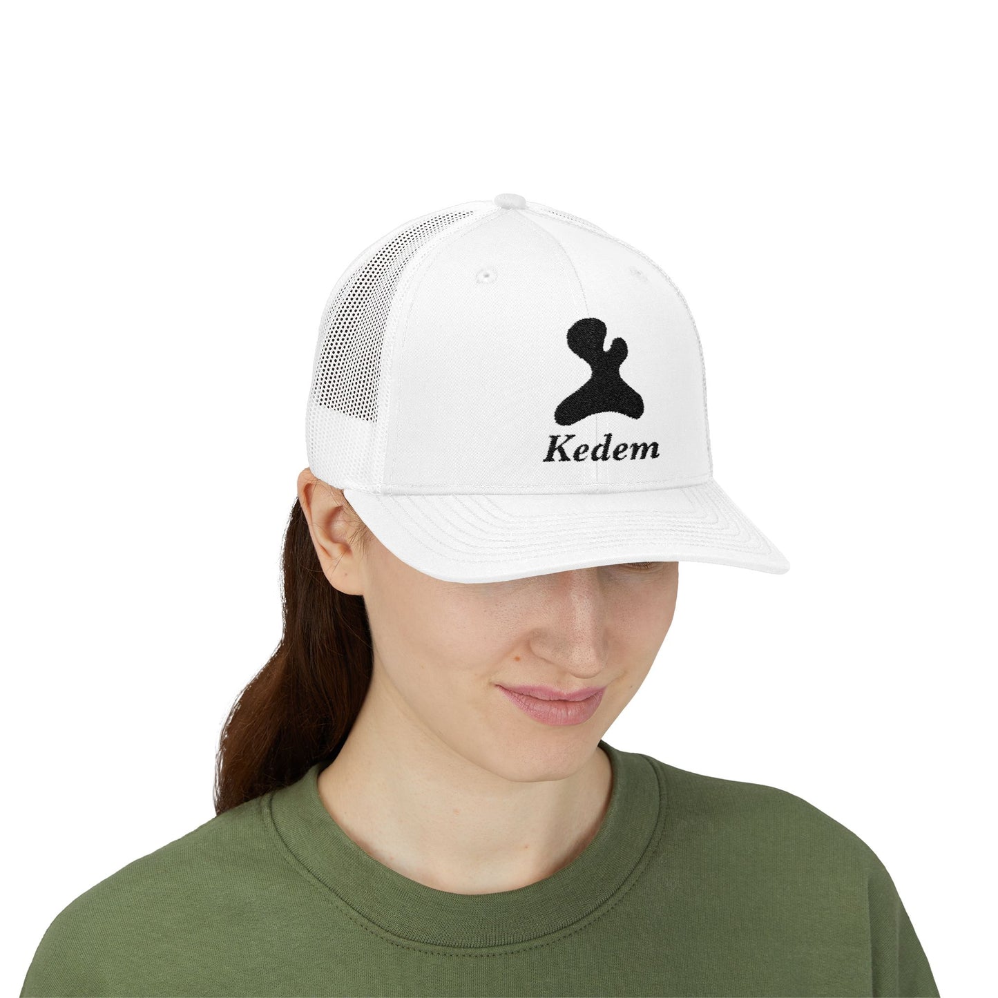 Stylish Snapback Trucker Cap with Kedem Design - Perfect for Casual Outings, Outdoor Adventures, Gifts, and Festivals