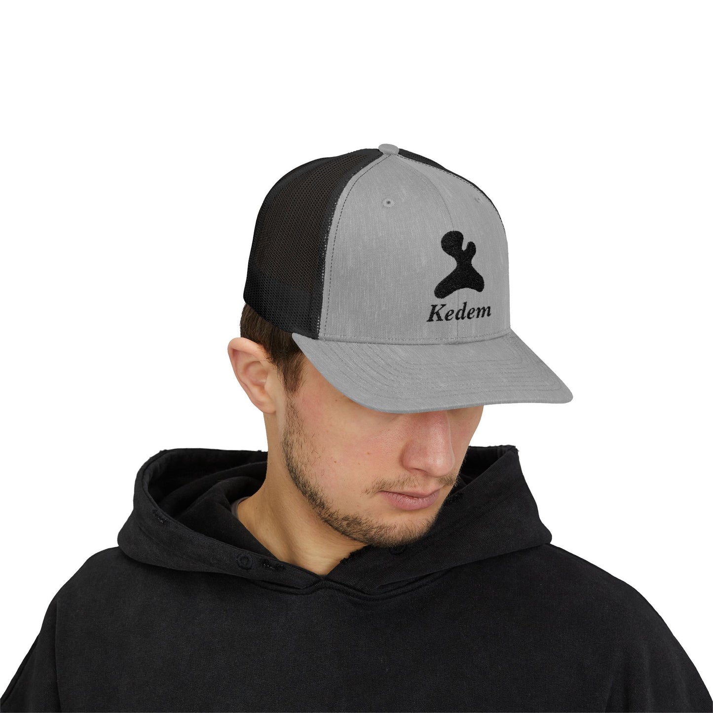 Stylish Snapback Trucker Cap with Kedem Design - Perfect for Casual Outings, Outdoor Adventures, Gifts, and Festivals