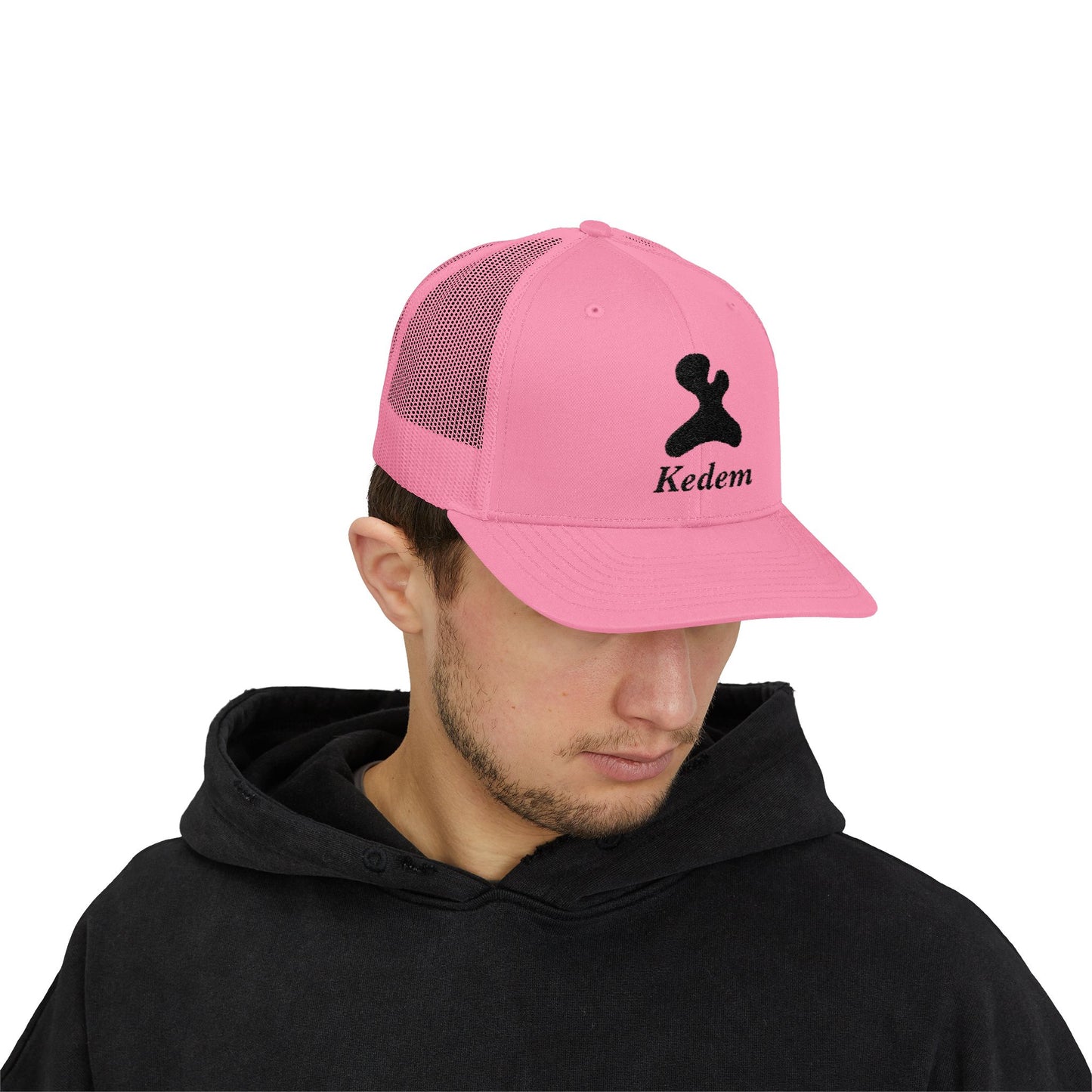 Stylish Snapback Trucker Cap with Kedem Design - Perfect for Casual Outings, Outdoor Adventures, Gifts, and Festivals