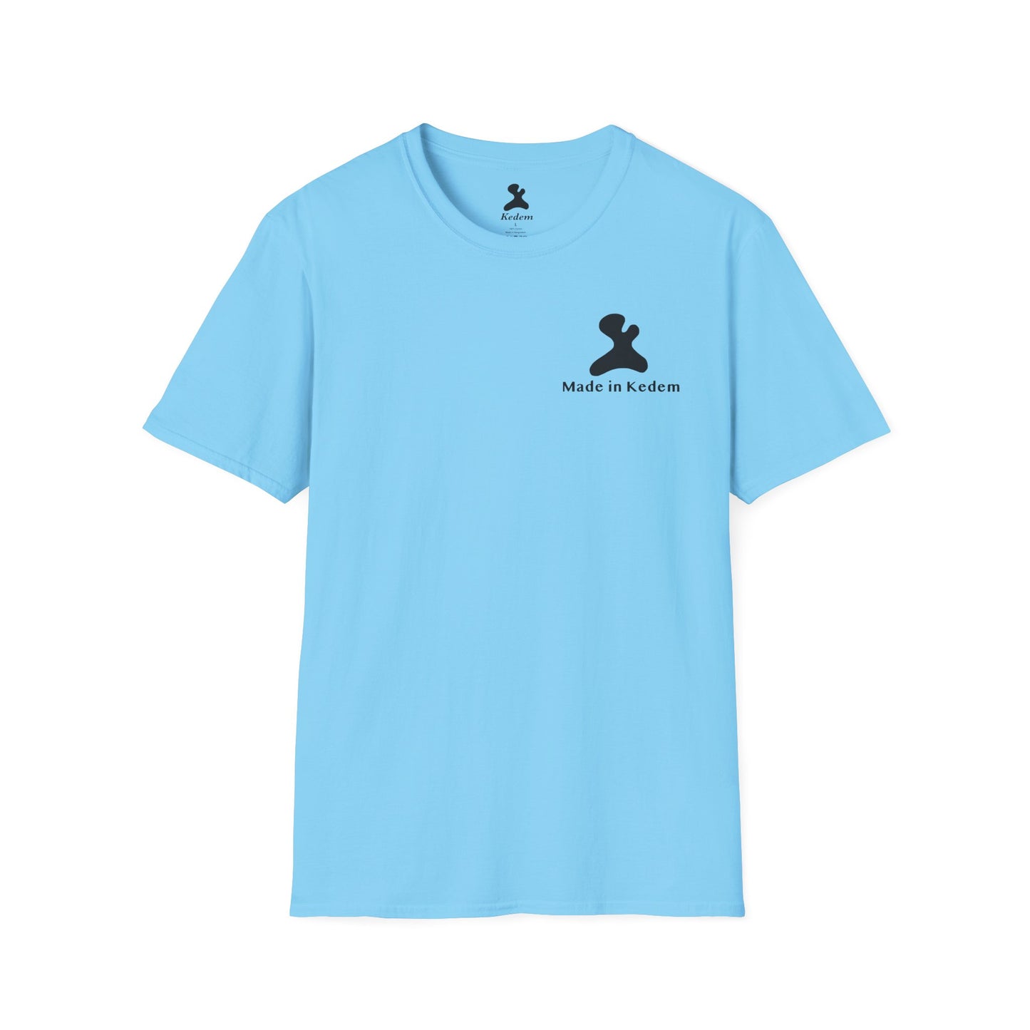 Unisex Softstyle T-Shirt - Peaceful Vibes Graphic Tee with Hebrew Text