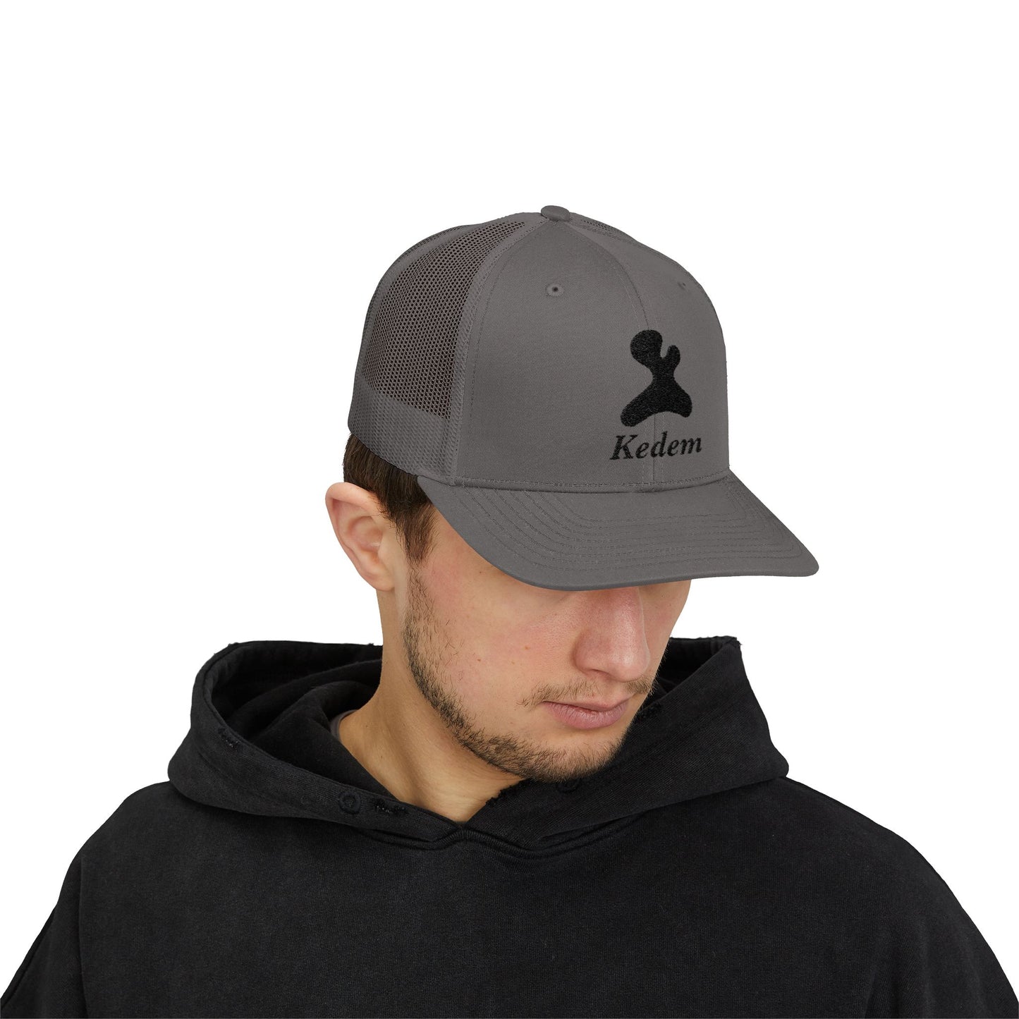 Stylish Snapback Trucker Cap with Kedem Design - Perfect for Casual Outings, Outdoor Adventures, Gifts, and Festivals