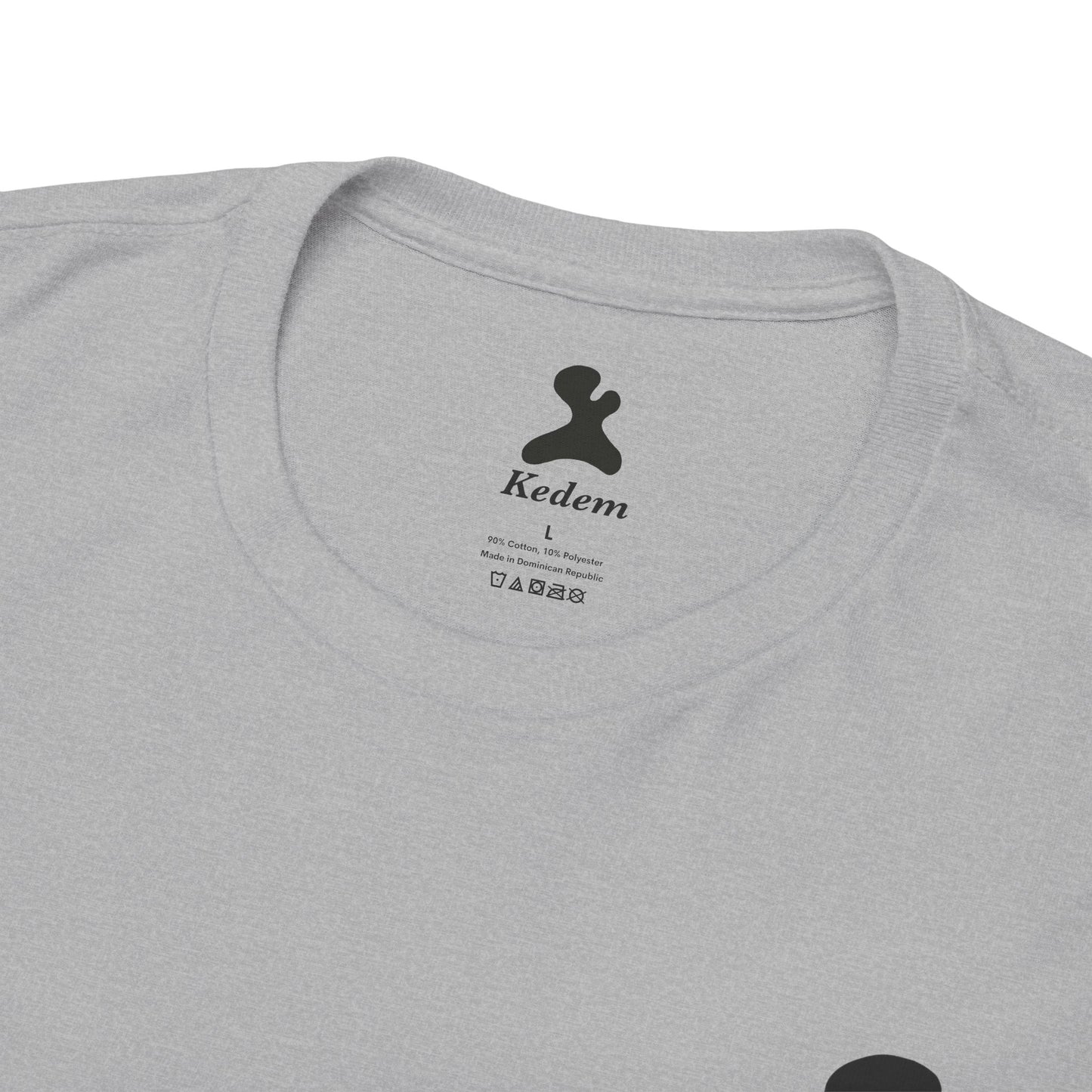Unisex Heavy Cotton T-Shirt - Made in Kedem logo, Casual Wear, Everyday Outfit, Eco-Friendly Gift, Comfortable Apparel.