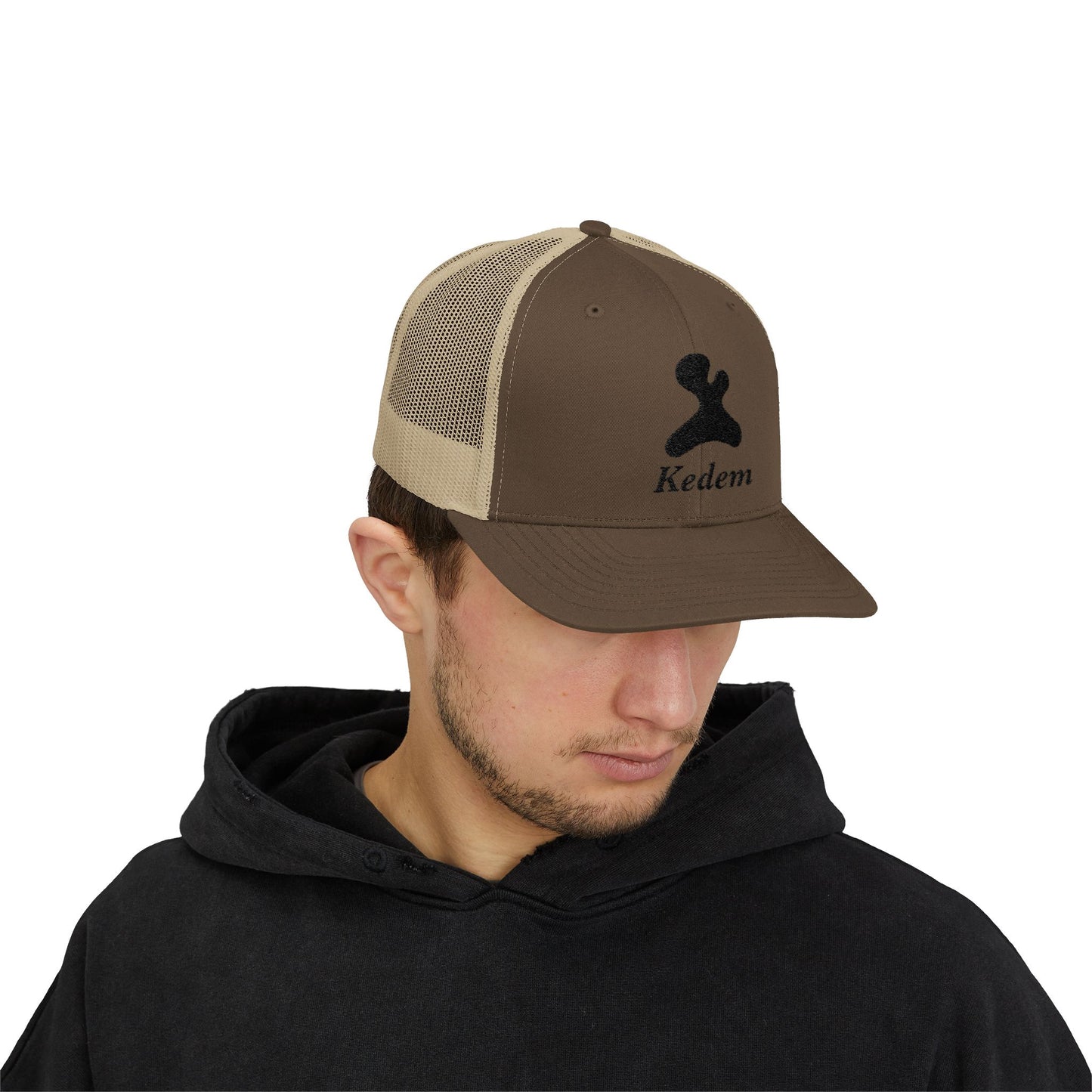 Stylish Snapback Trucker Cap with Kedem Design - Perfect for Casual Outings, Outdoor Adventures, Gifts, and Festivals