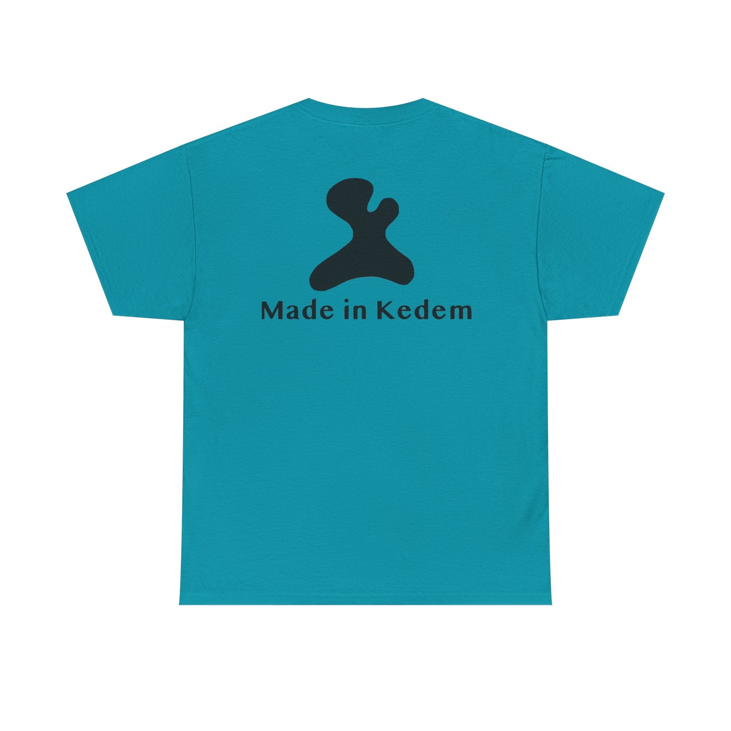 Unisex Heavy Cotton T-Shirt - Made in Kedem logo, Casual Wear, Everyday Outfit, Eco-Friendly Gift, Comfortable Apparel.
