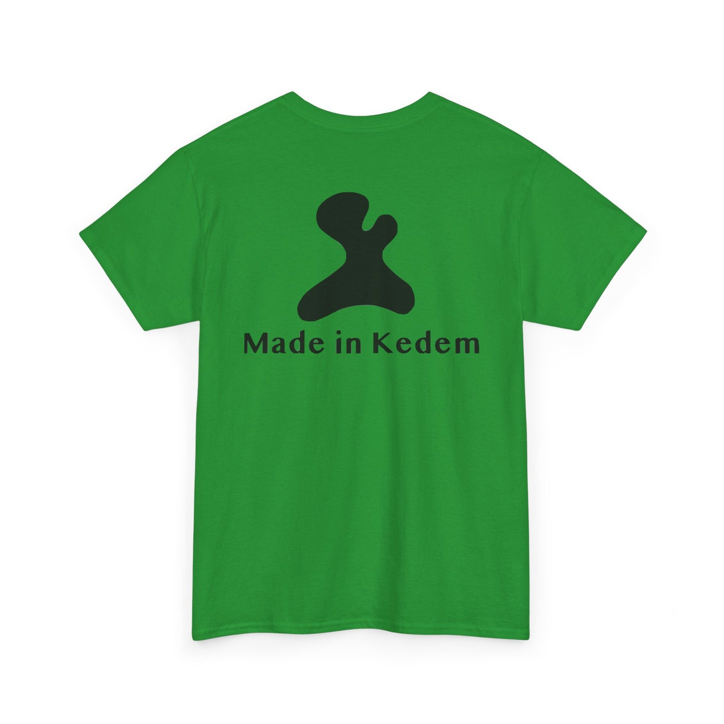 Unisex Heavy Cotton T-Shirt - Made in Kedem logo, Casual Wear, Everyday Outfit, Eco-Friendly Gift, Comfortable Apparel.