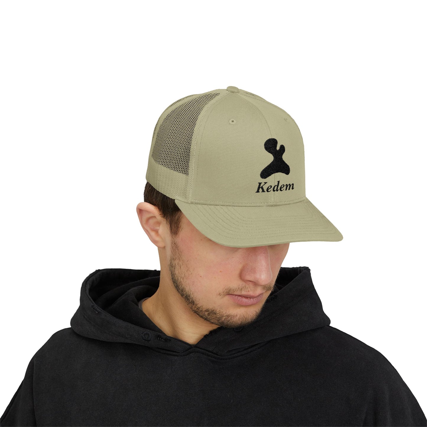 Stylish Snapback Trucker Cap with Kedem Design - Perfect for Casual Outings, Outdoor Adventures, Gifts, and Festivals