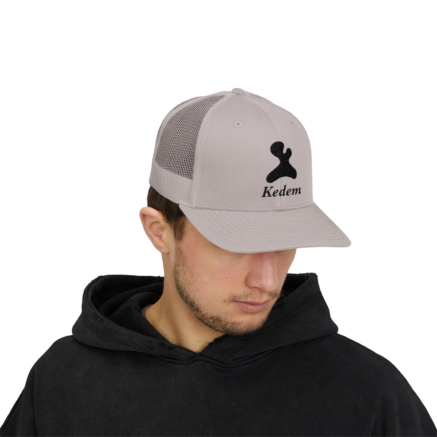 Stylish Snapback Trucker Cap with Kedem Design - Perfect for Casual Outings, Outdoor Adventures, Gifts, and Festivals